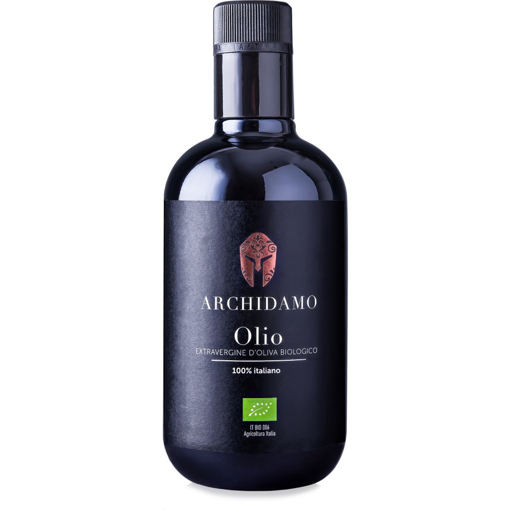 Olio extra vergine di oliva biologico in bottiglia da 500 ml
