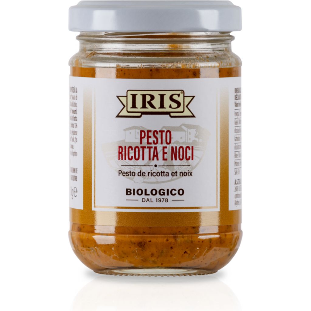 Pesto Noci e Ricotta bio IRIS 120g - Confezione da 6 pz.