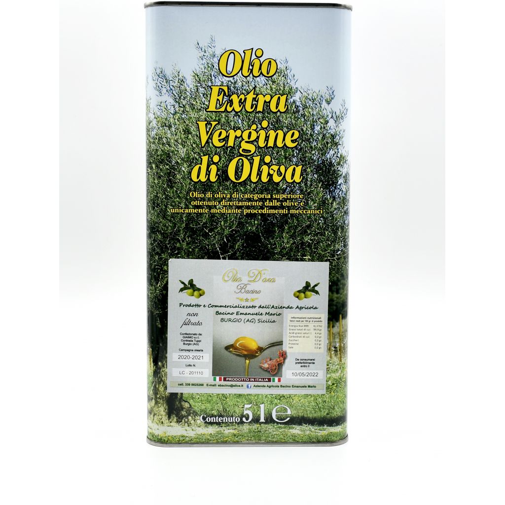 Olio extravergine di oliva - Latta da 5 litri