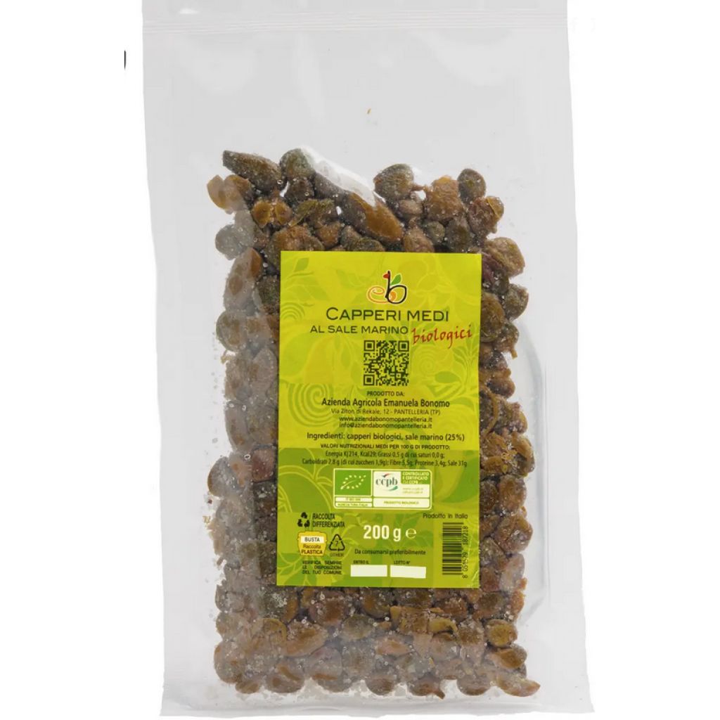 Capperi medi sale marino BIO 200g