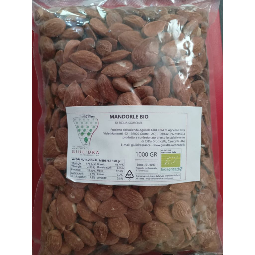 MANDORLE SGUSCIATE BIO DI SICILIA 1000 gr