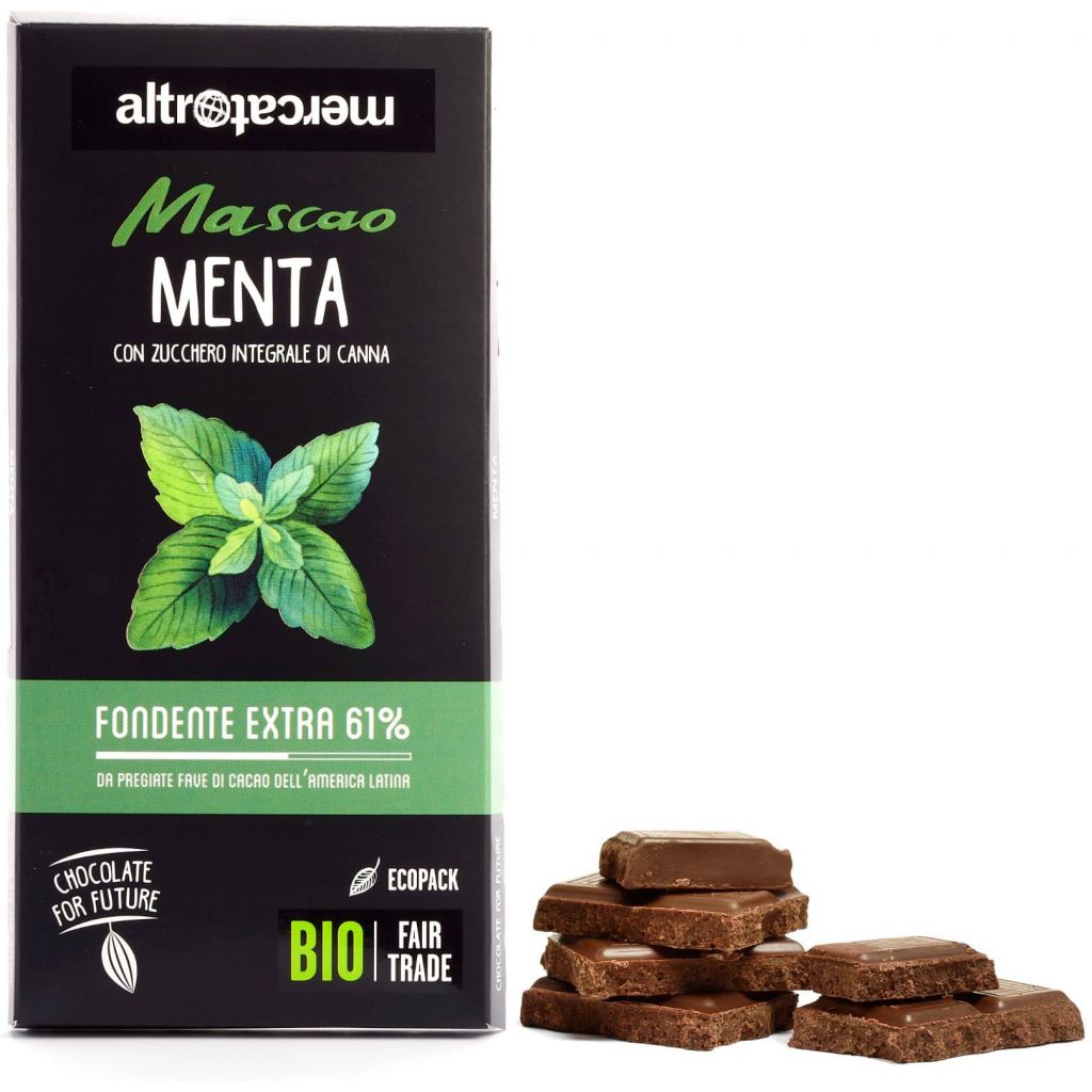 Cioccolato Mascao fondente extra alla menta - bio - 100g