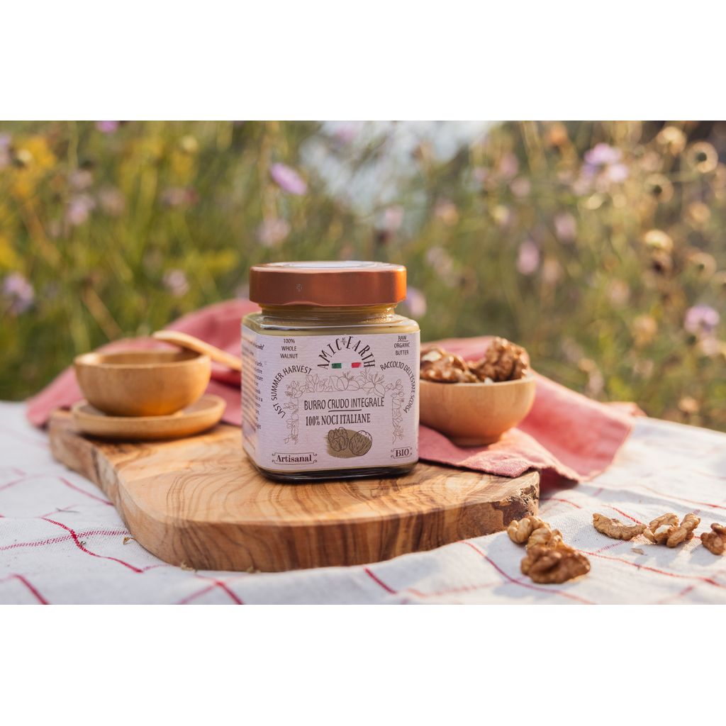 Raw Organic Whole Walnut Butter from Emilia Romagna, 200g