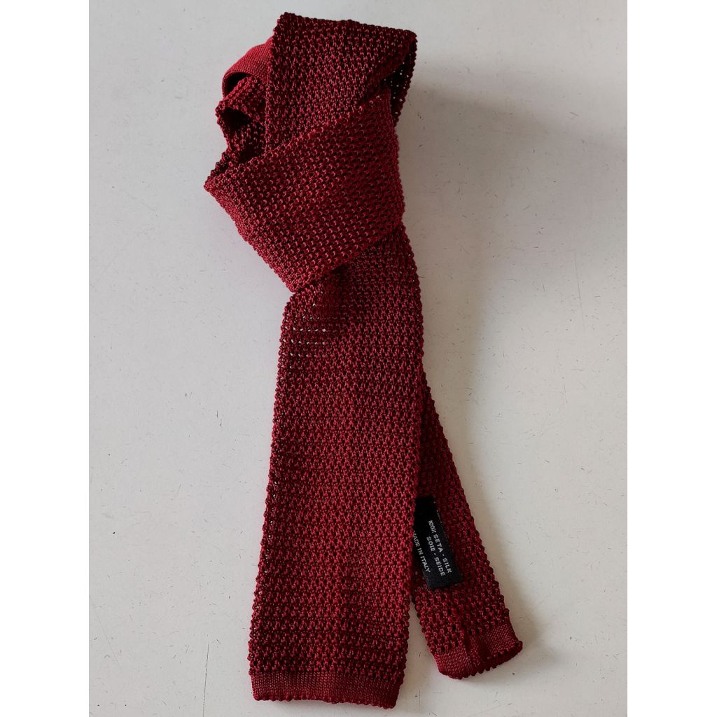 Cravatta tricot rubino