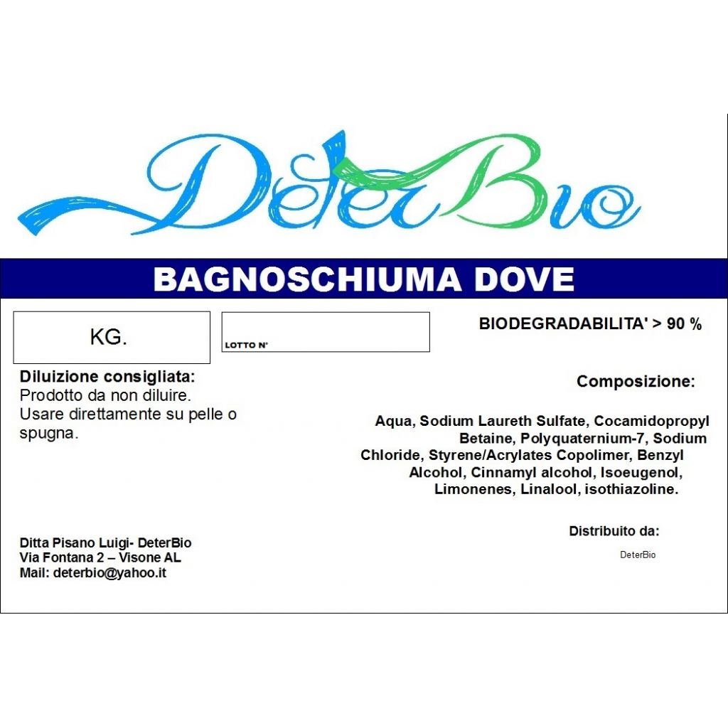 BAGNOSCHIUMA DOVE KG. 5