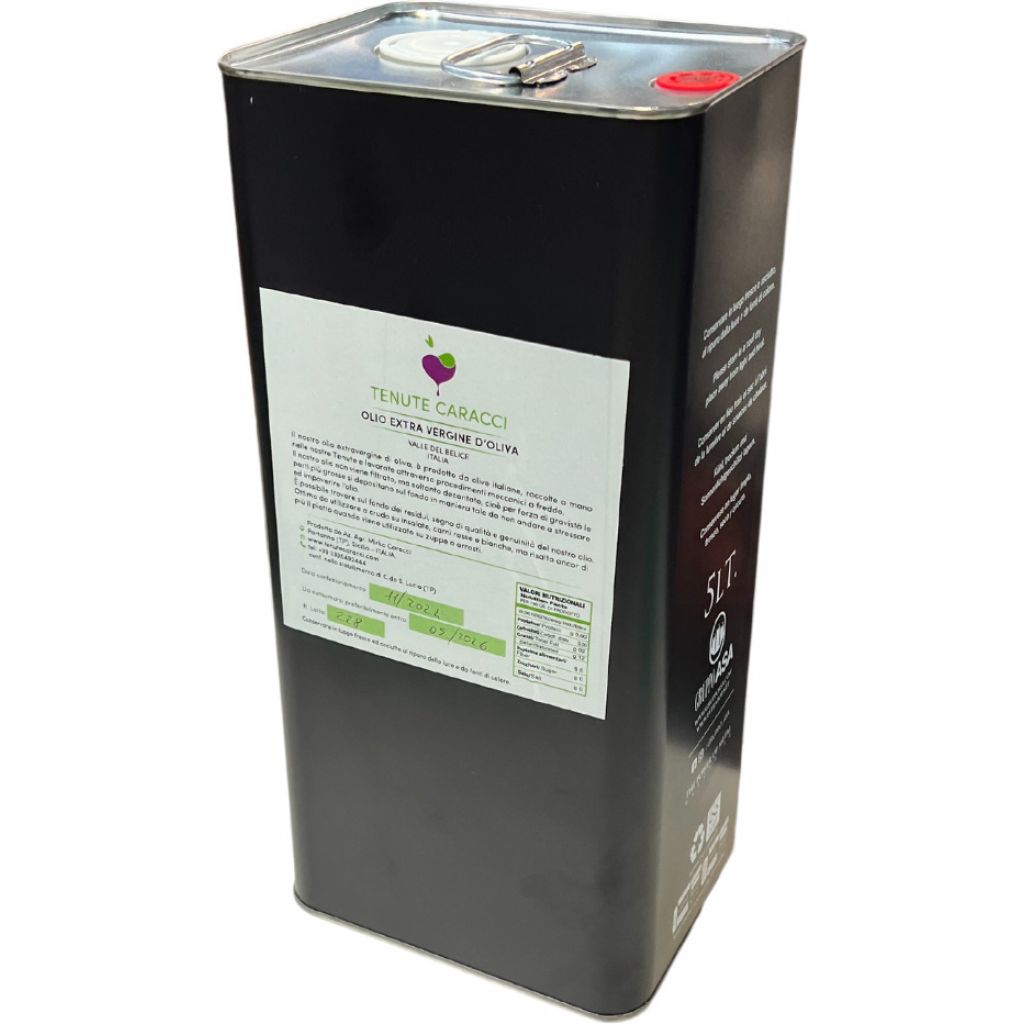 Olio EVO in latta Nocellara del Belìce