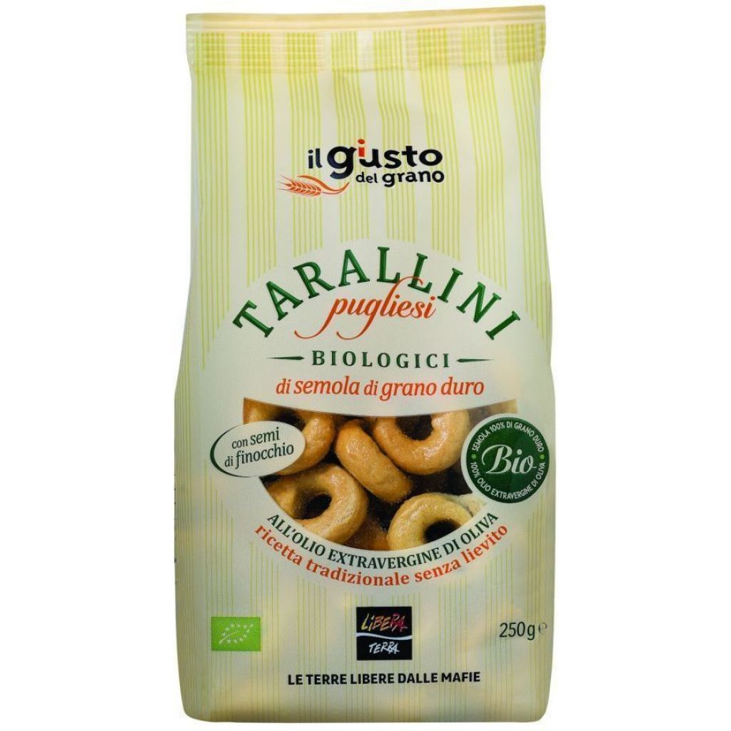 Organic Apulian Tarallini with Fennel Seeds - 250 g
