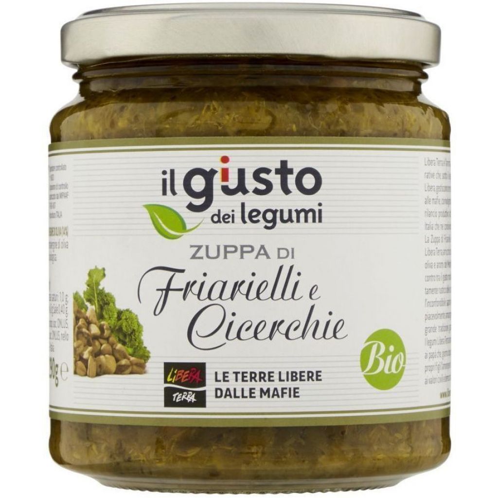 Organic broccoli and cicerchie soup - 290 g
