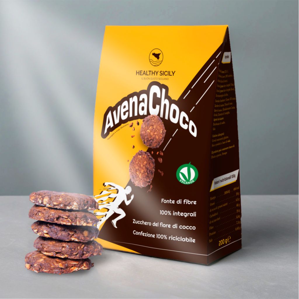 Biscotti Integrali con Cioccolato Fondente AvenaChoco (con zucchero di cocco)