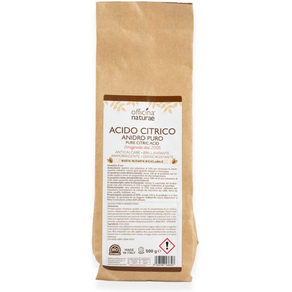 Acido Citrico Anidro puro sacchetto 500 g 