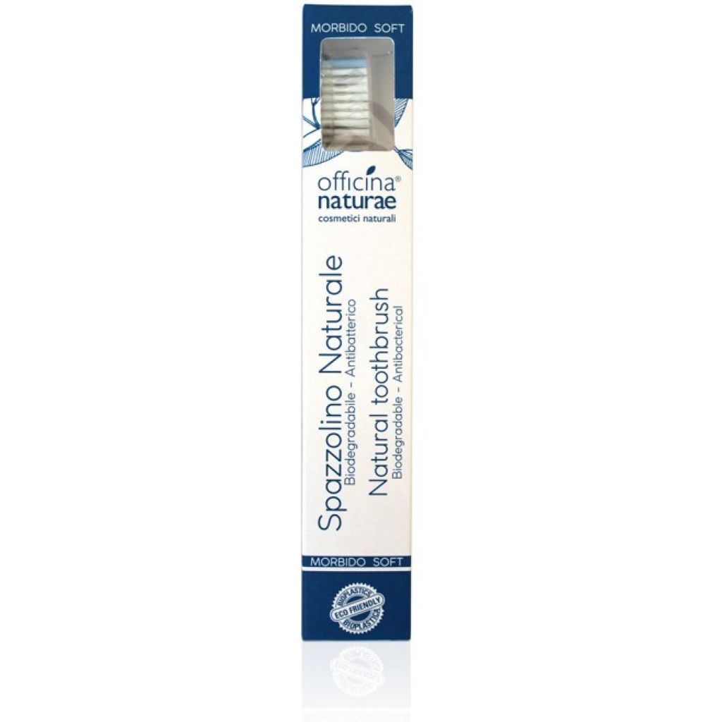 Eco-sustainable blue toothbrush Silver Made in Italy