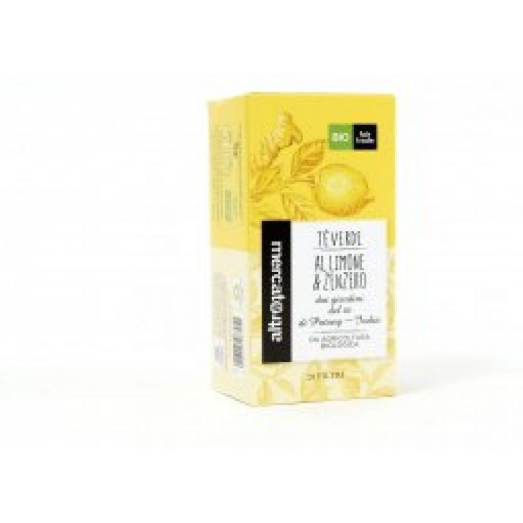 1011 Tè verde limone e zenzero India - 20 filtri - bio - 40g