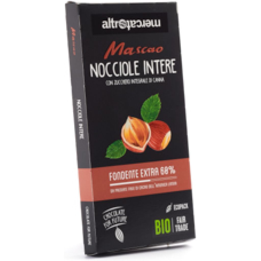 1166 Mascao cioccolato fondente 60% nocciole bio 100 g