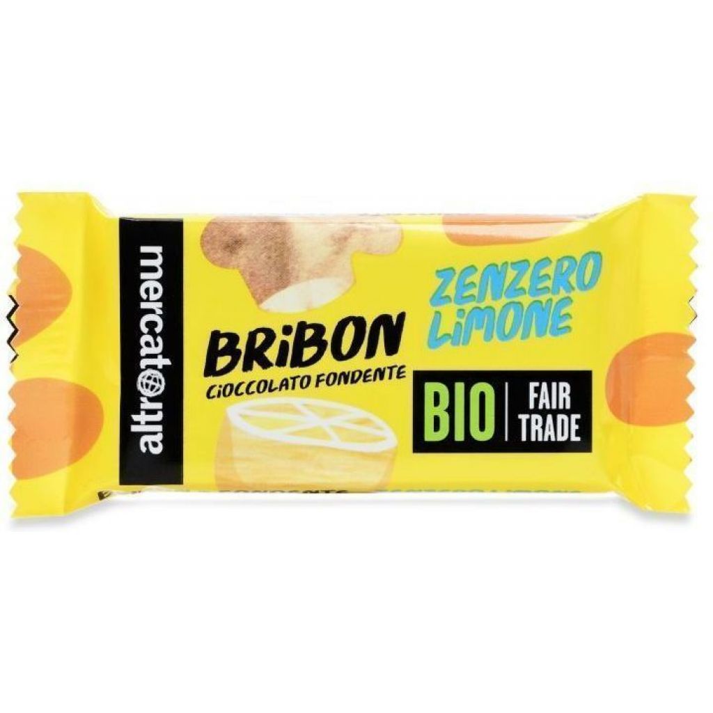 451 cioccolato snack Bribon fondente, zenzero e limone 30g - bio