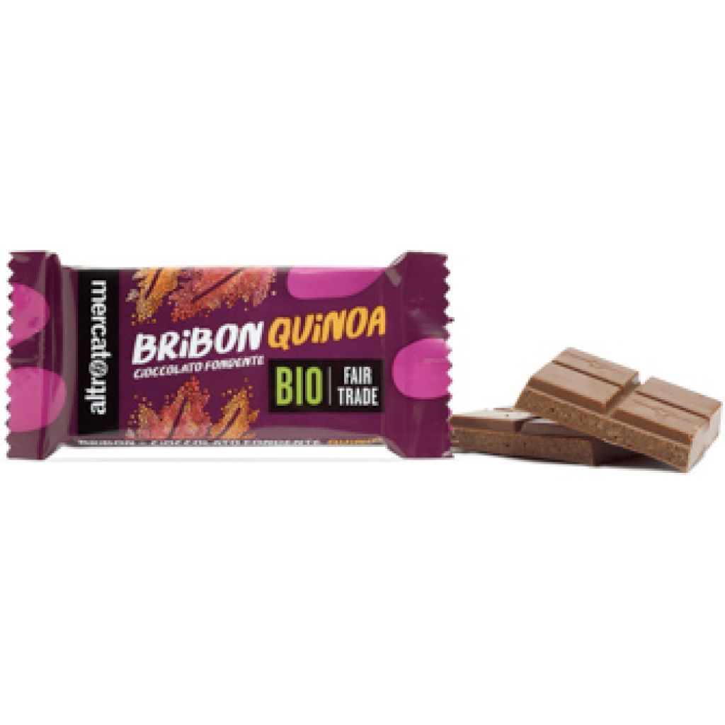 1190 cioccolato snack Bribon fondente e quinoa soffiata 30g - bio