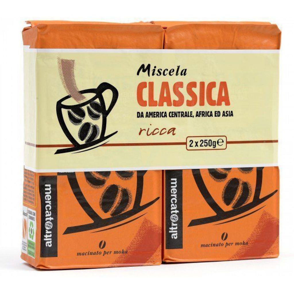 936 Caffè 100% arabica classica bipack macinato per moka - 2x250