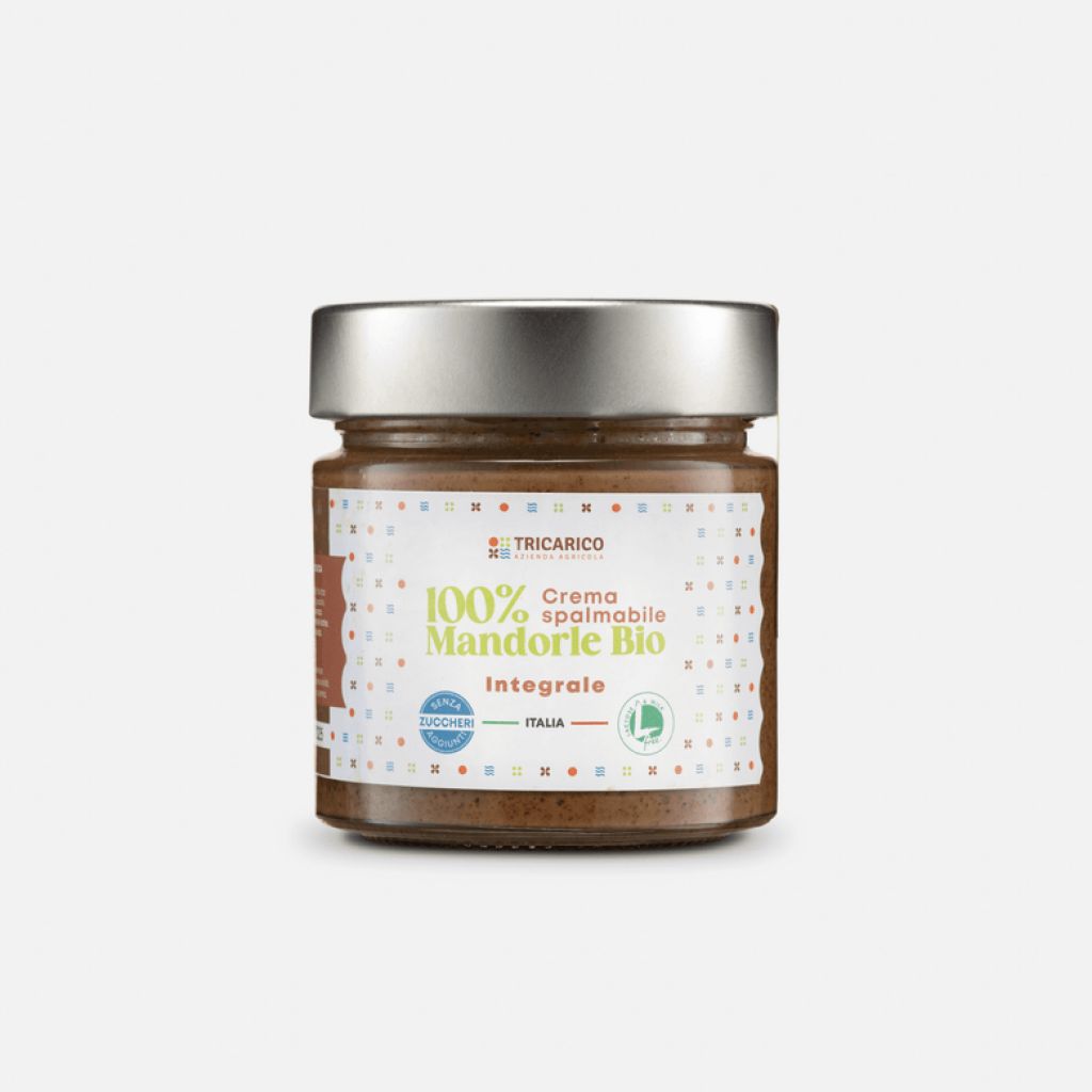 Crema 100% mandorle Bio integrale &ndash; Vaso 200 g