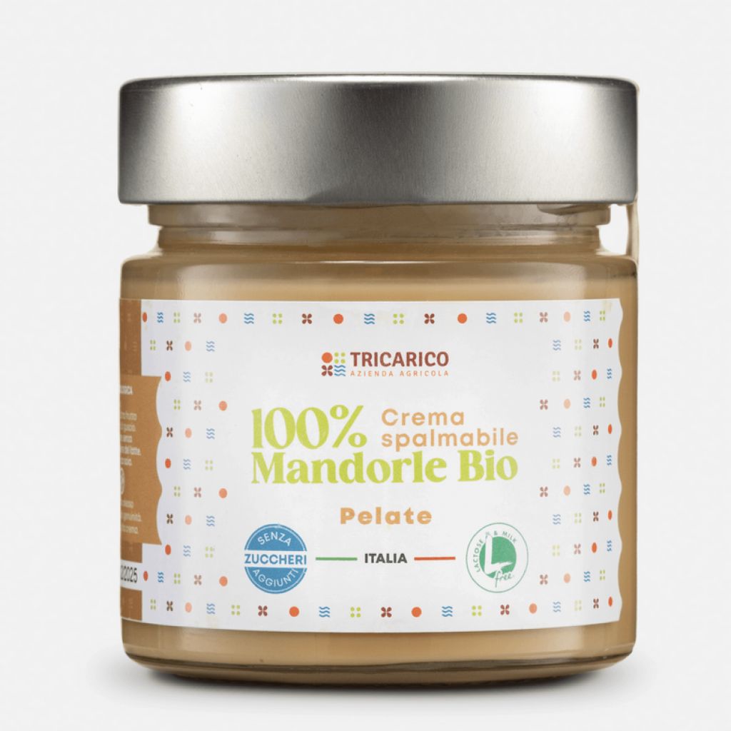 Crema 100% mandorle Bio pelate &ndash; Vaso 200 g