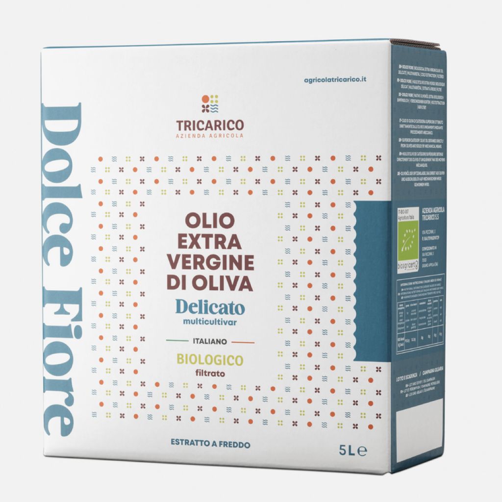Dolce Fiore Bio &ndash; blend delicato, raccolto 2026/27 &ndash; CARTONE 3 x Bag-in-Box 5 L