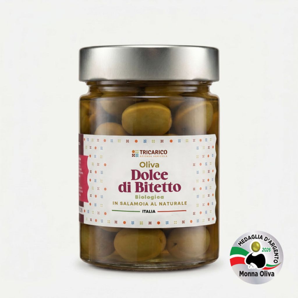 Olive dolci di Bitetto Bio &ndash; Termite di Bitetto &ndash; CARTONE 20 x Vaso 310 g netti / 200 g sgocciolati