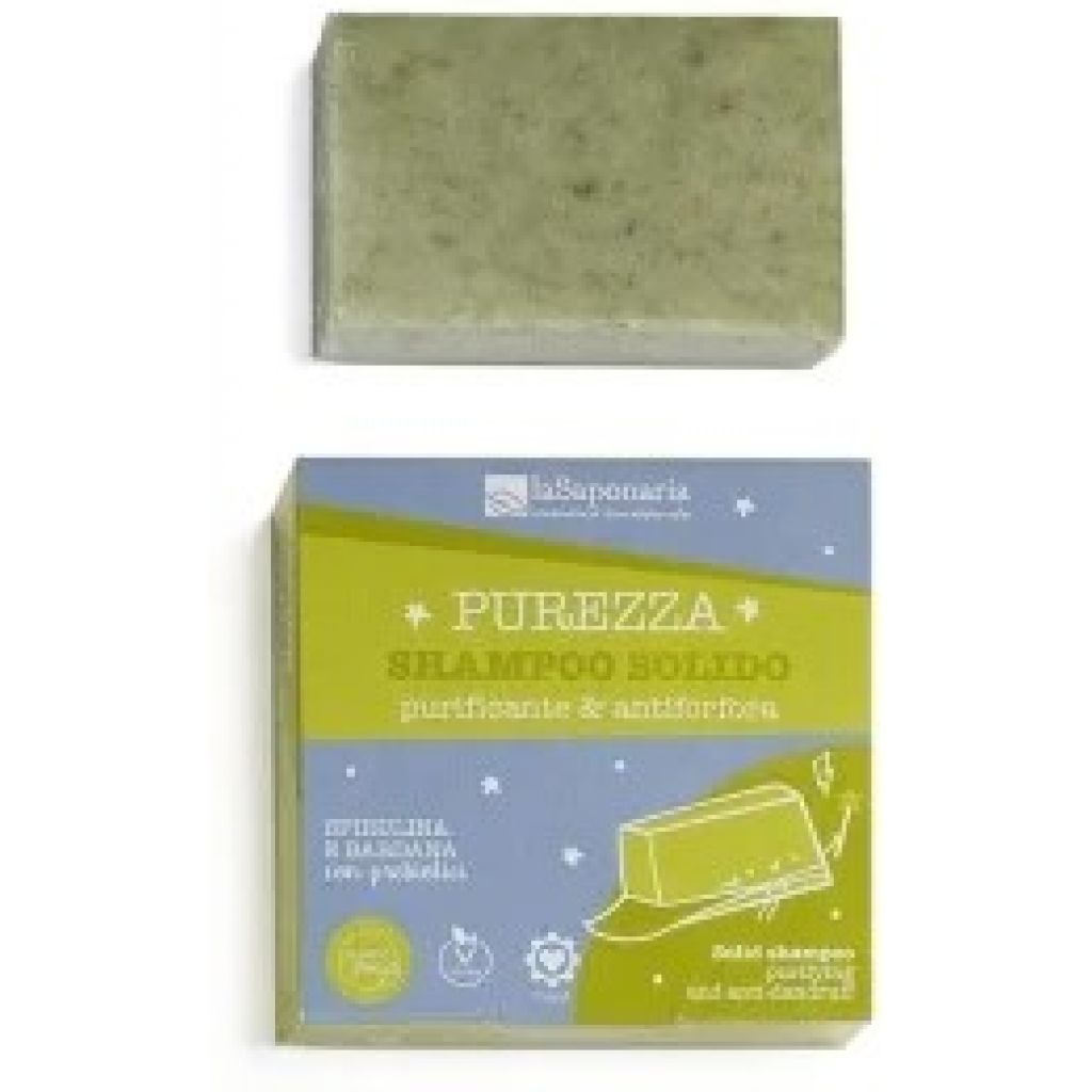 Shampoo solido Purezza - purificante e anti-forfora (50 g)