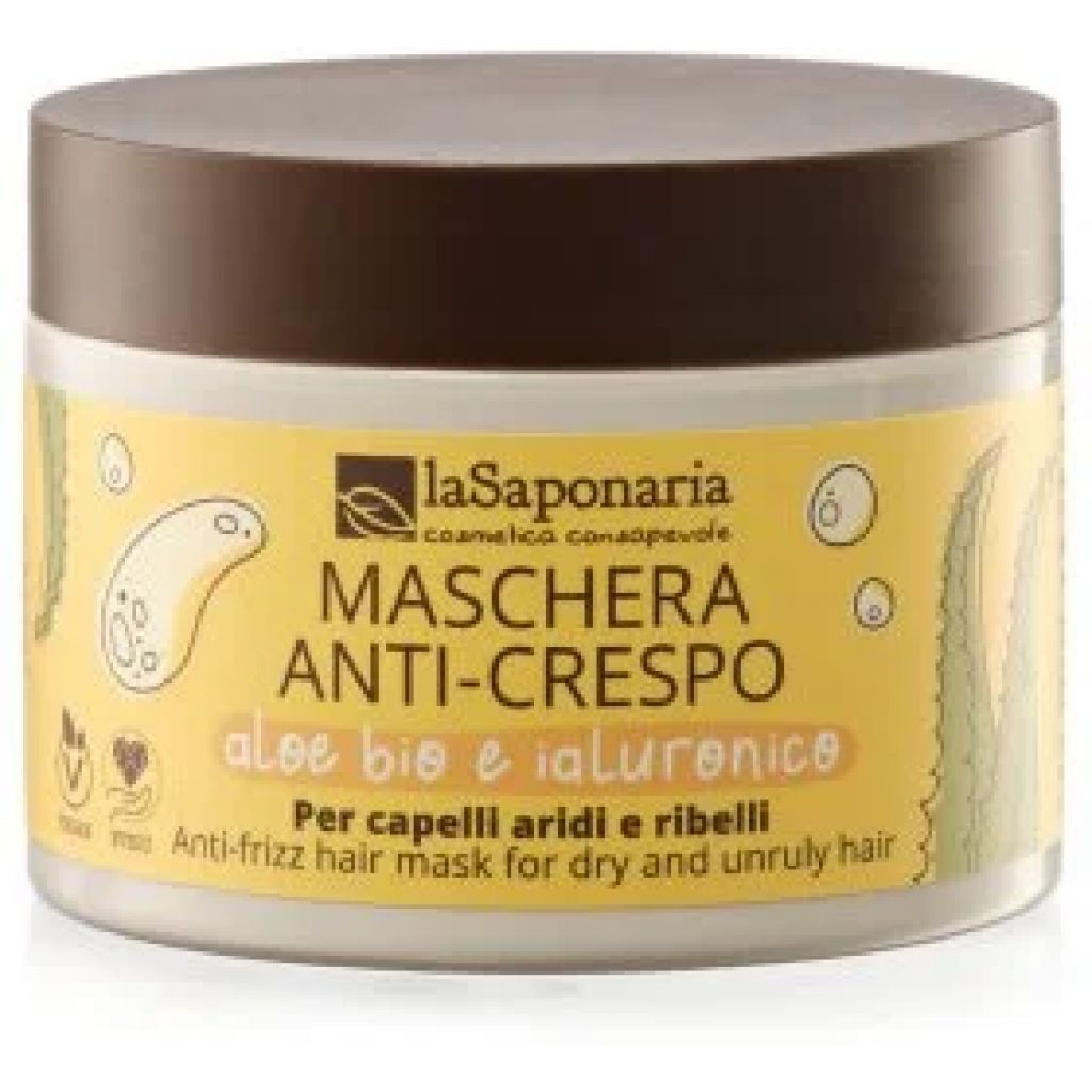 Maschera anti-crespo. ALOE BIO E IALURONICO 200 ML