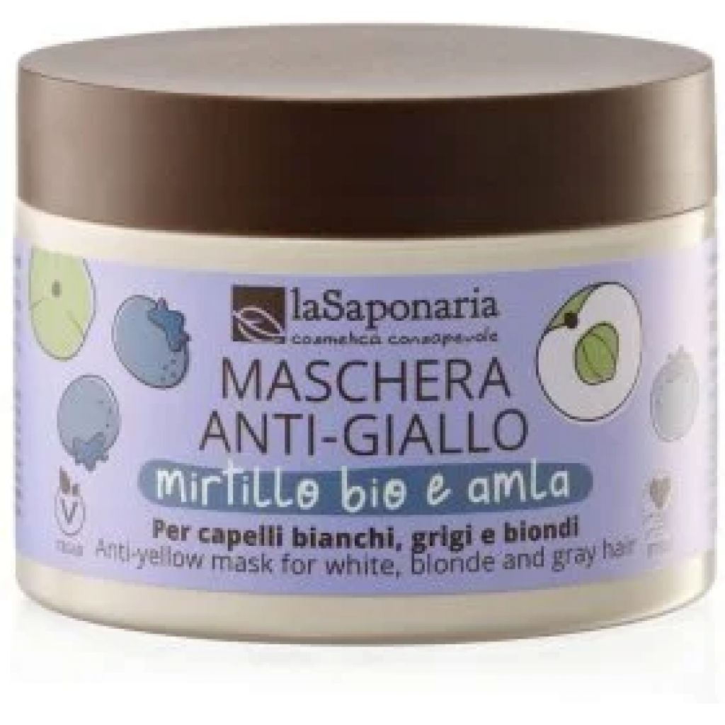 Maschera anti-giallo. MIRTILLO BIO E AMLA. 200 ML