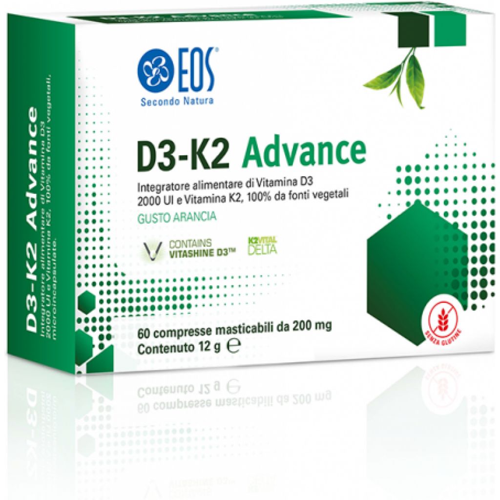 D3-K2 ADVANCE - 60 Compresse masticabili da 200 mg