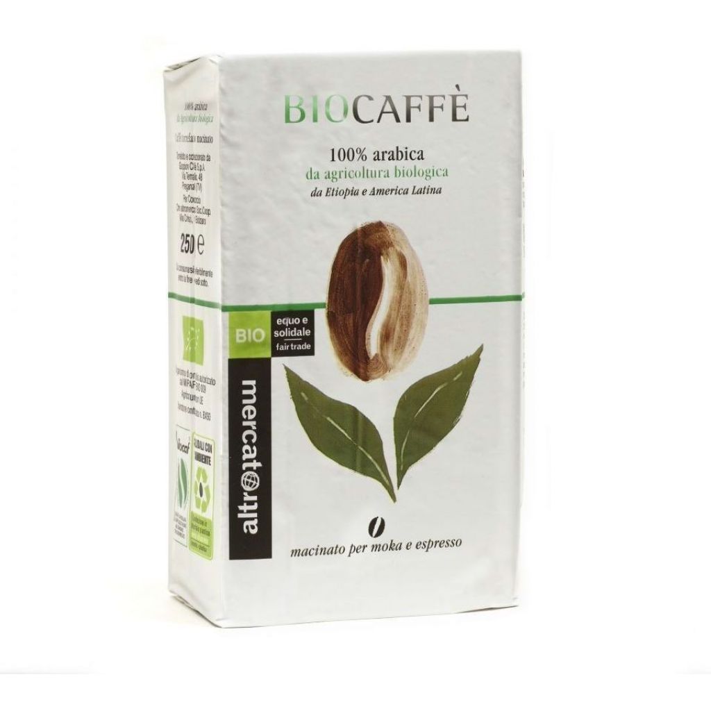 CAFFÈ 100% arabica BIOCAFFE’ macinato 250 g