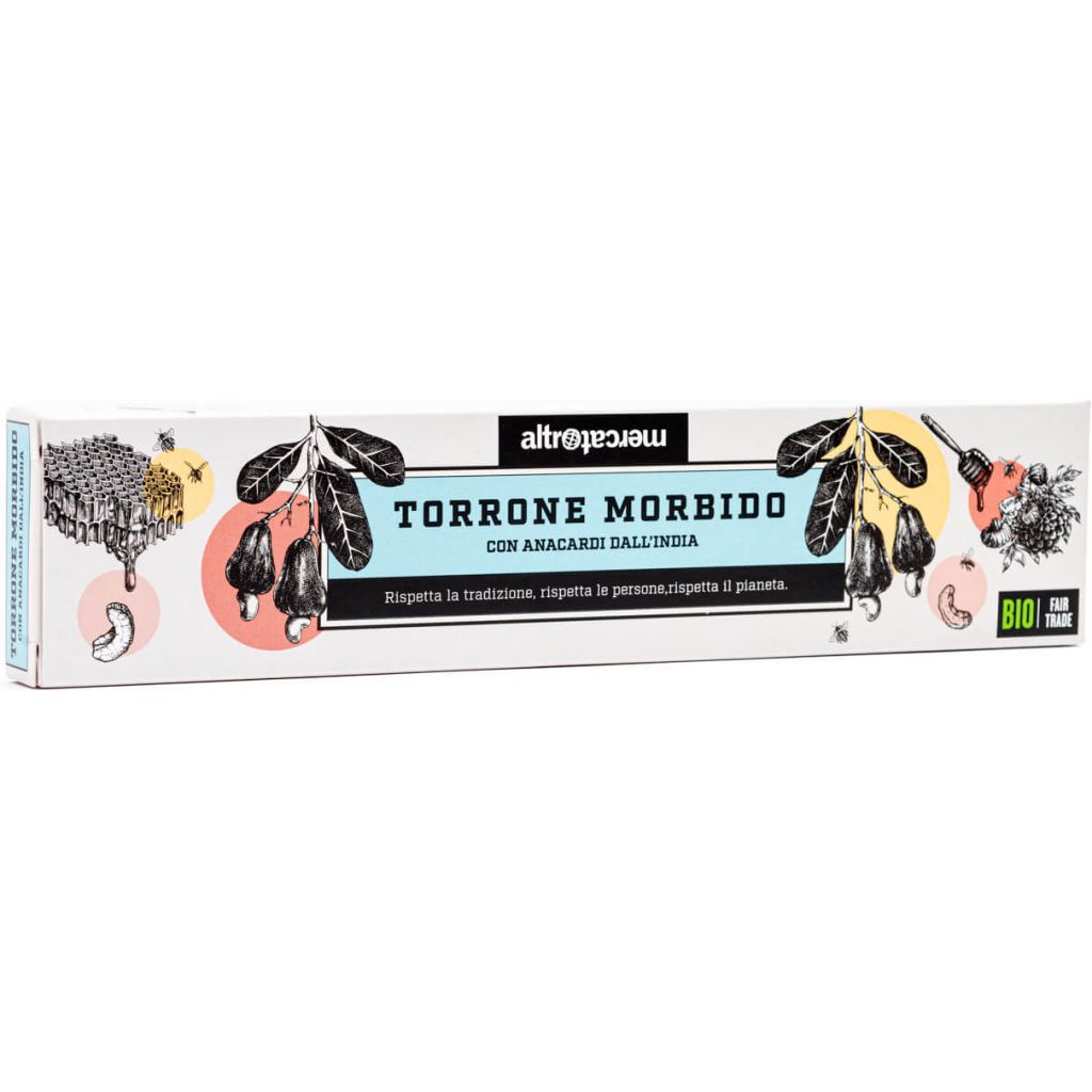 Torrone morbido di anacardi in stecca 90g bio