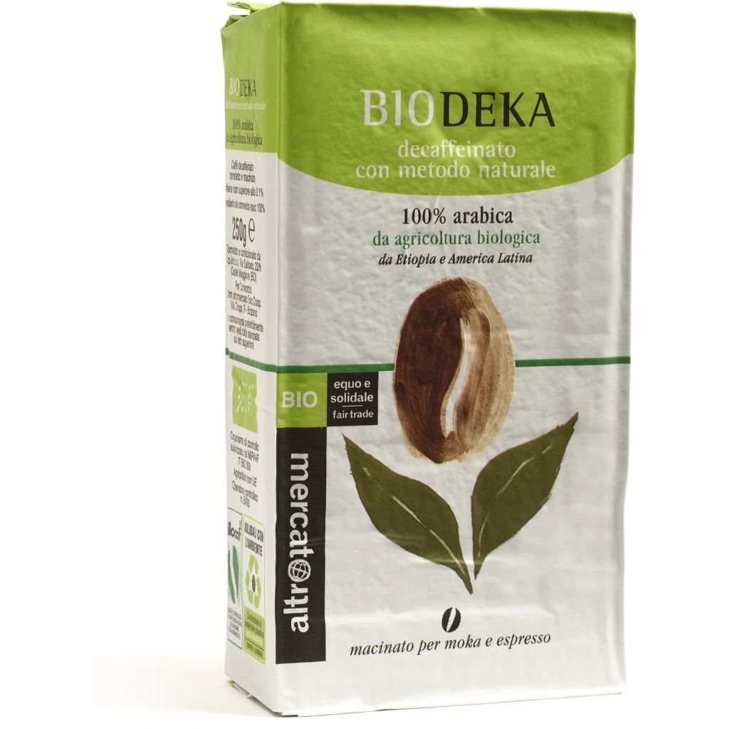 Caffè deka bio - 100% arabica - decaffeinato naturale - macinato per moka ed espresso - 250g
