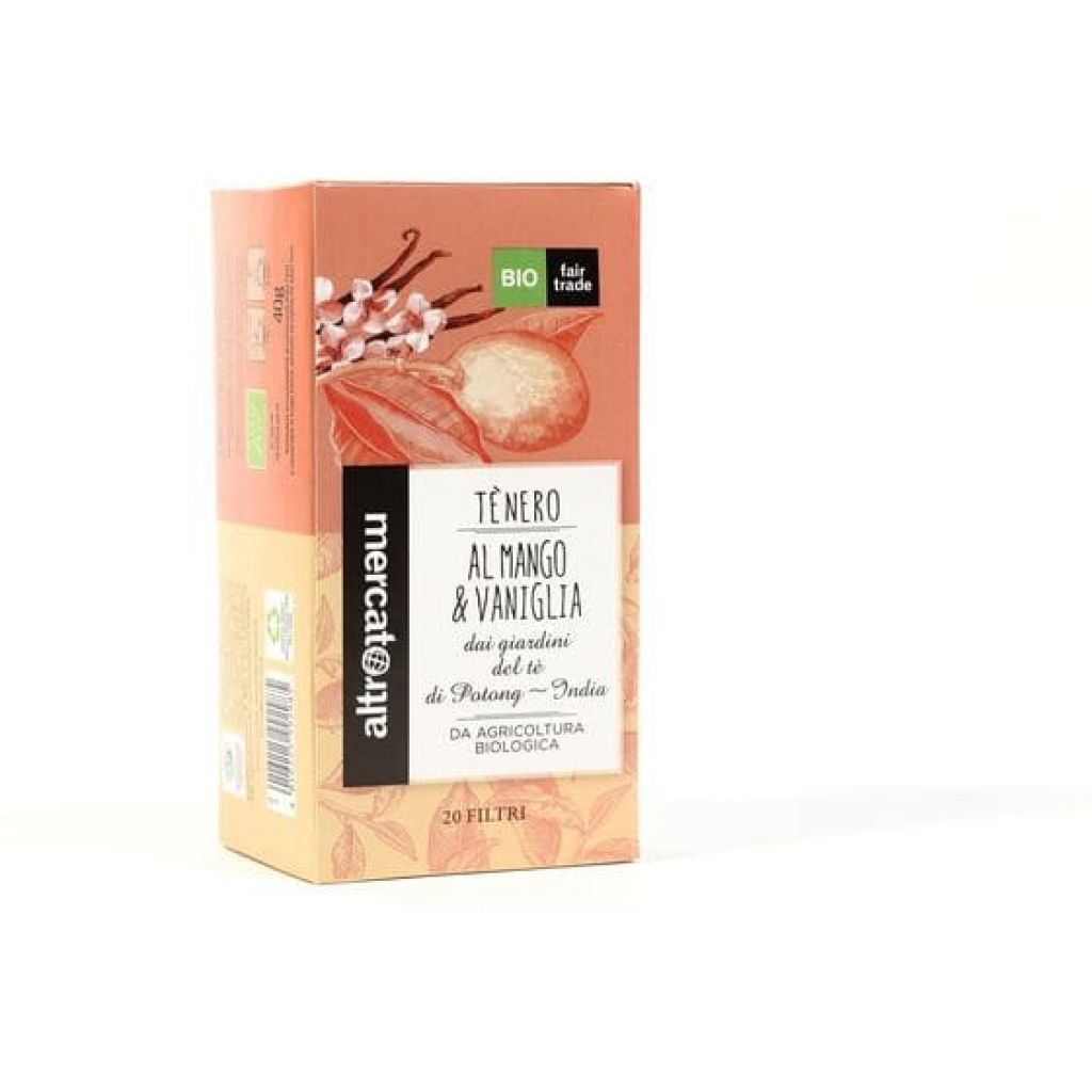 Tè nero al mango e vaniglia - 20 filtri - bio