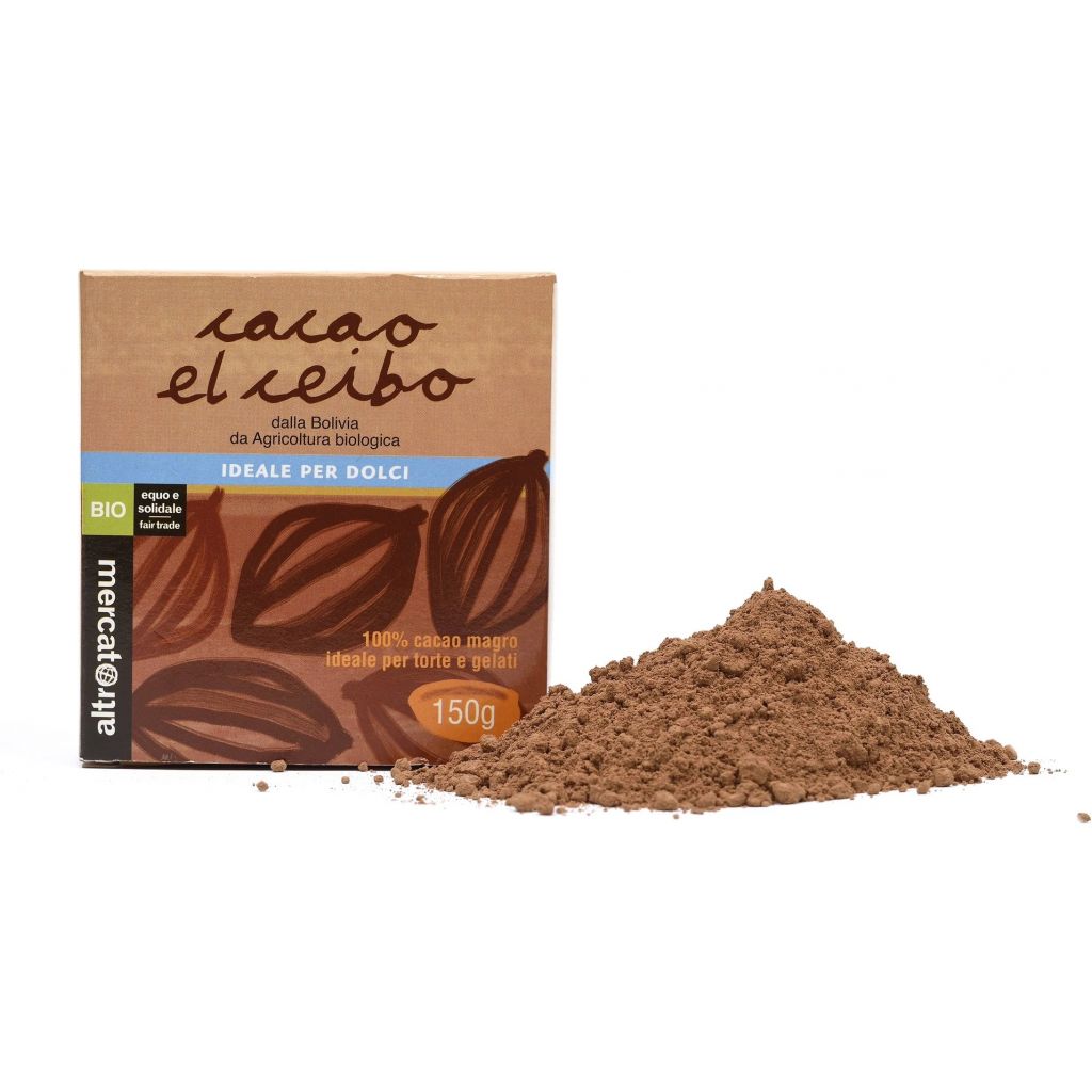Cacao El Ceibo, cacao magro in polvere, 150g