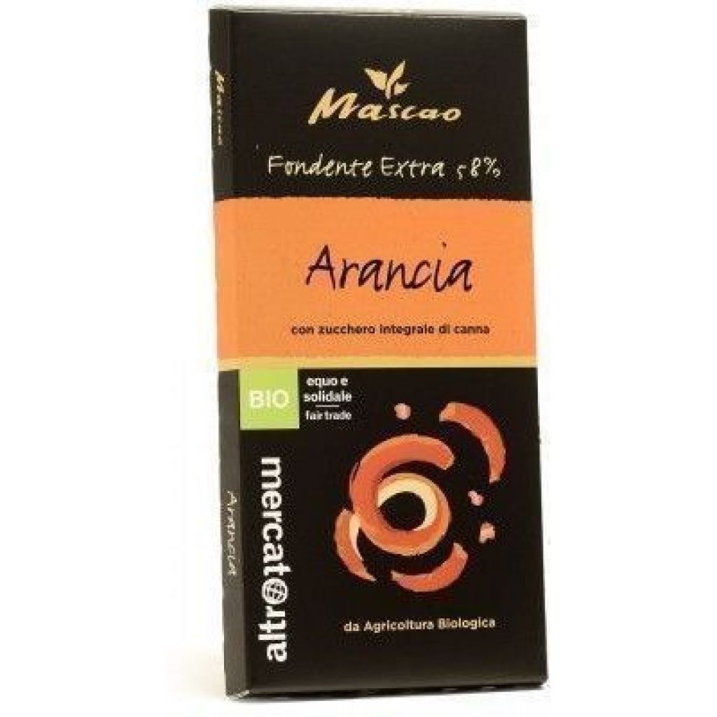 Mascao BIO fondente extra 58% all'arancia - 100 gr