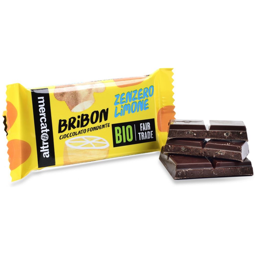 Bribon cioccolato fondente zenzero e limone Bio g.30