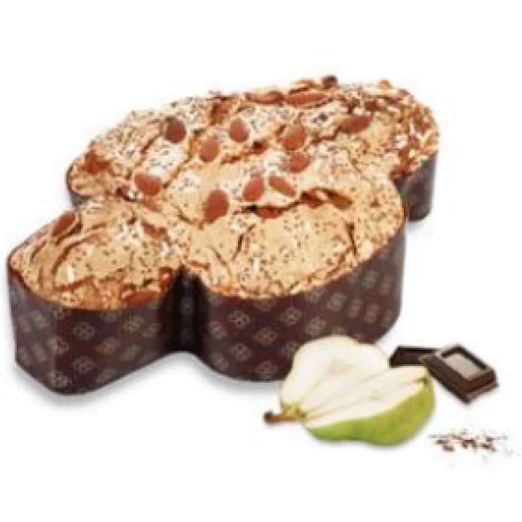 Colomba pere e cioccolato in cellophane