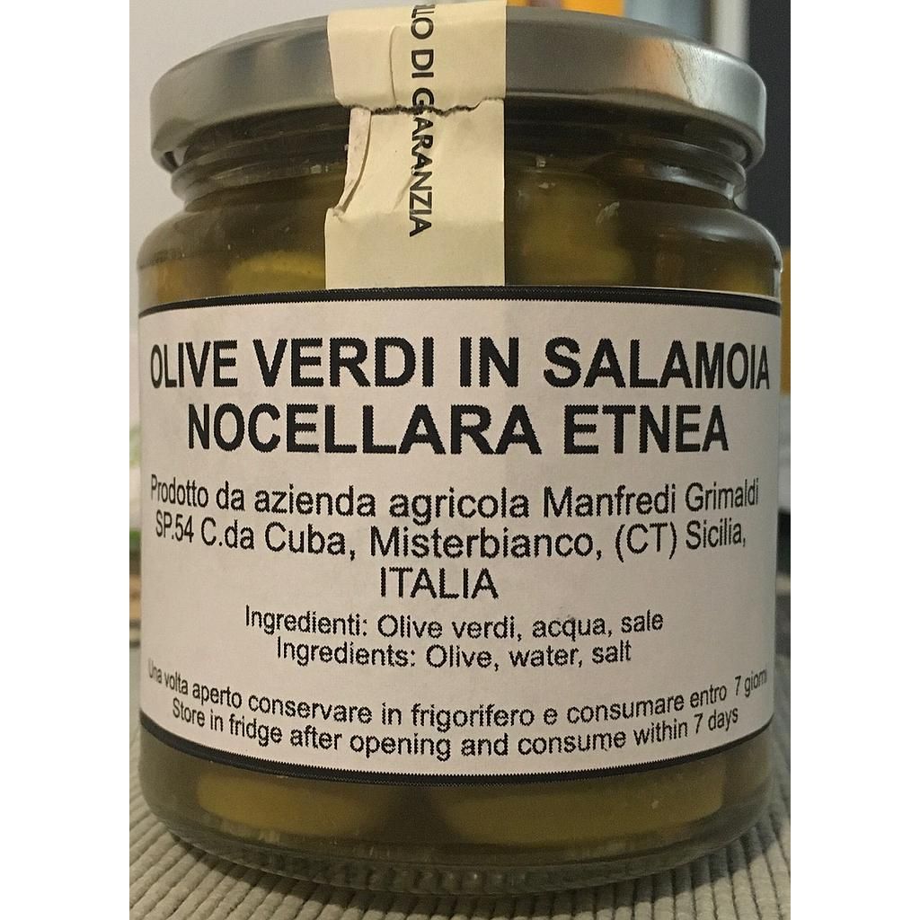 Olive verdi in salamoia (Nocellara Etnea) - 180 g