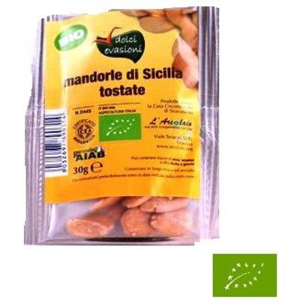 Mandorle di Sicilia tostate confezione da 30 gr