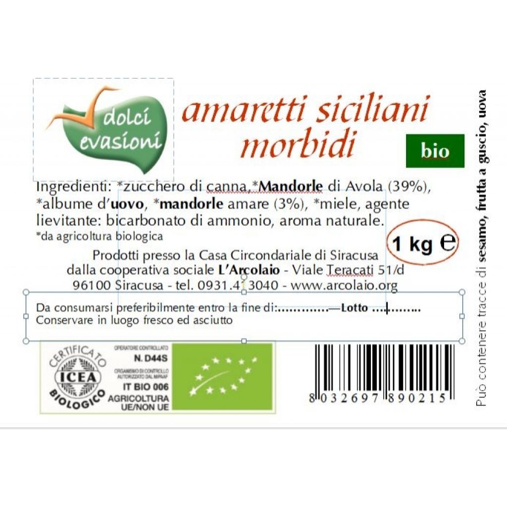 Amaretti siciliani morbidi - 1 Kg