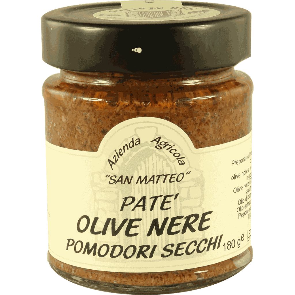 Patè di Olive Nere con Pomodori Secchi - 180 g