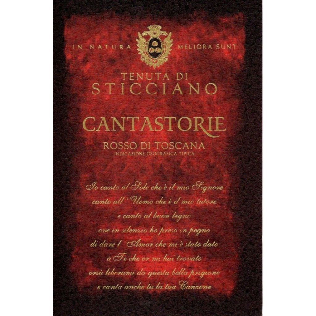 Red Tuscan IGT wine CANTASTORIE 2010
